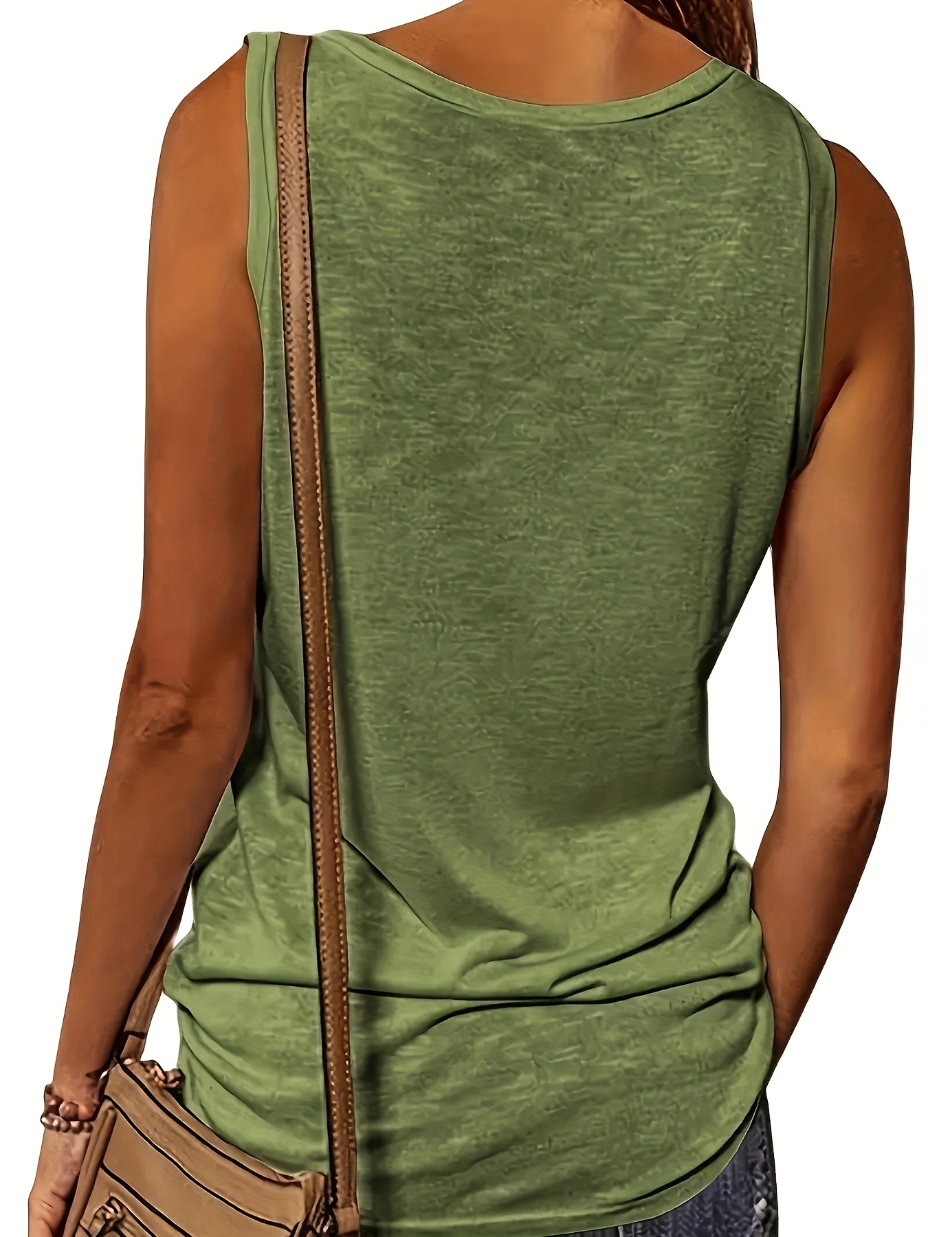 half zip solid tank top casual sleeveless summer tank top womens clothing details 19