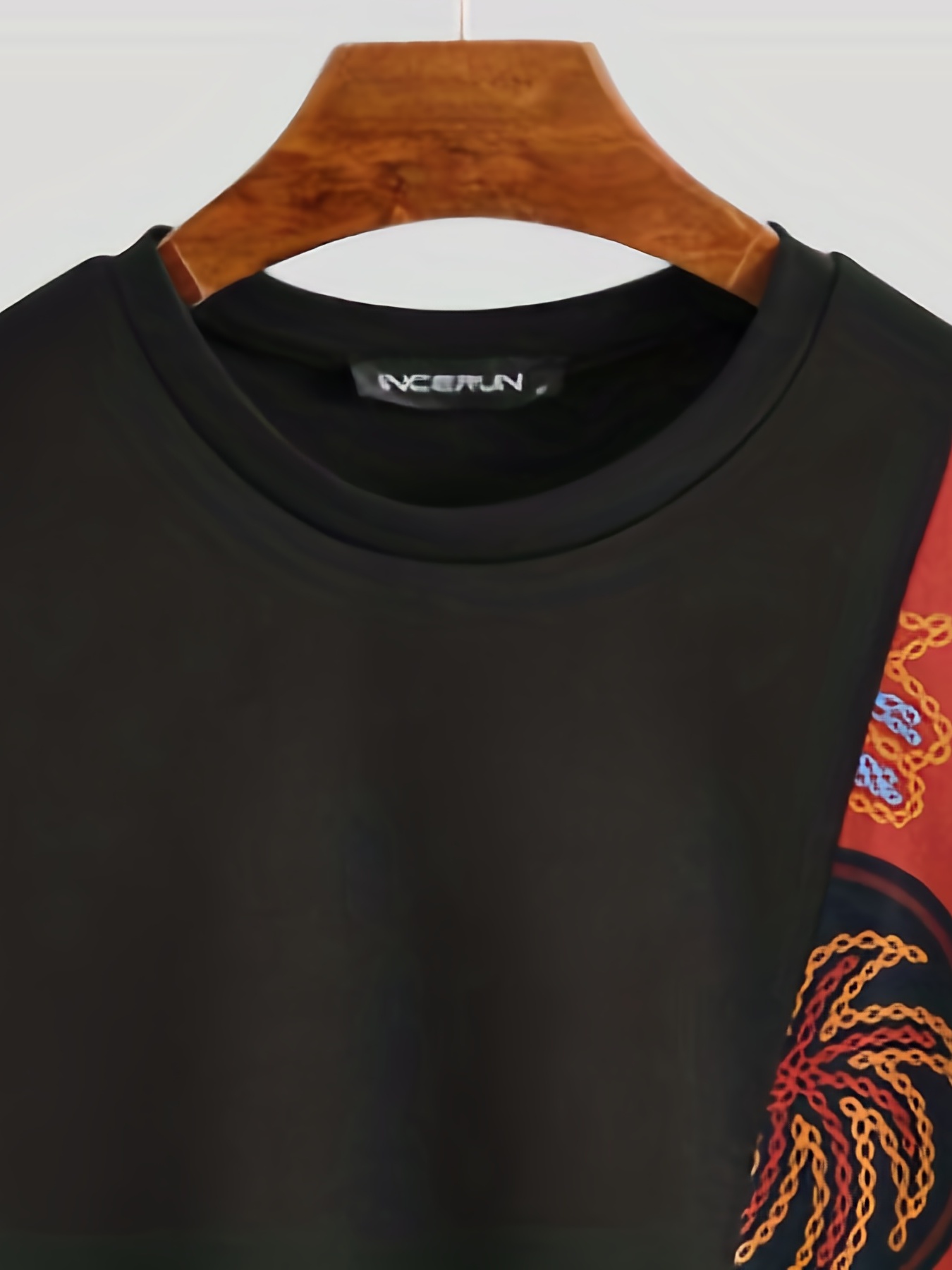 incerun mens loose vintage ethnic pattern floral printed crew neck t shirt casual tee 3 4 sleeve summer beach tops chinese vintage streetwear details 10