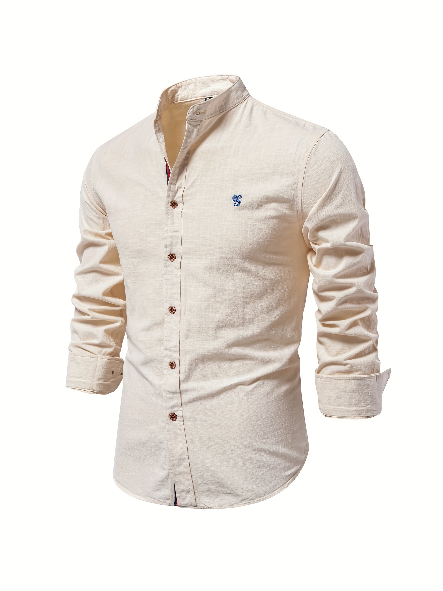 mens cotton long sleeve shirts mens clothes details 15